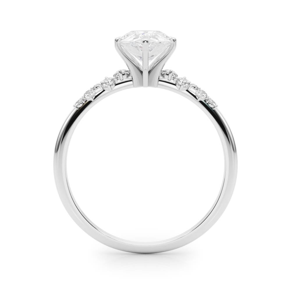 Regal Fashion Rings Oval Diamond Engagement Ring in 10K/14K gold and platinum with certified lab-grown or natural diamonds
