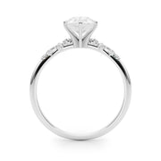 Regal Fashion Rings Oval Diamond Engagement Ring in 10K/14K gold and platinum with certified lab-grown or natural diamonds
