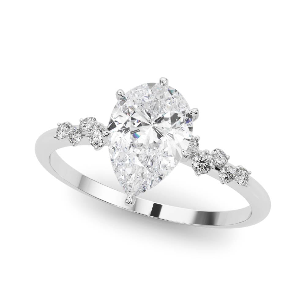 Regal Fashion Rings Oval Diamond Engagement Ring in 10K/14K gold and platinum with certified lab-grown or natural diamonds