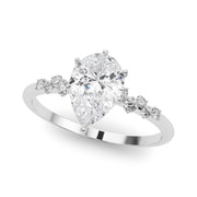Regal Fashion Rings Oval Diamond Engagement Ring in 10K/14K gold and platinum with certified lab-grown or natural diamonds