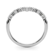 Chevron Cluster Half Eternity Ring in Gold & Platinum