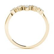 Chevron Marquise Half Eternity Ring in Gold & Platinum