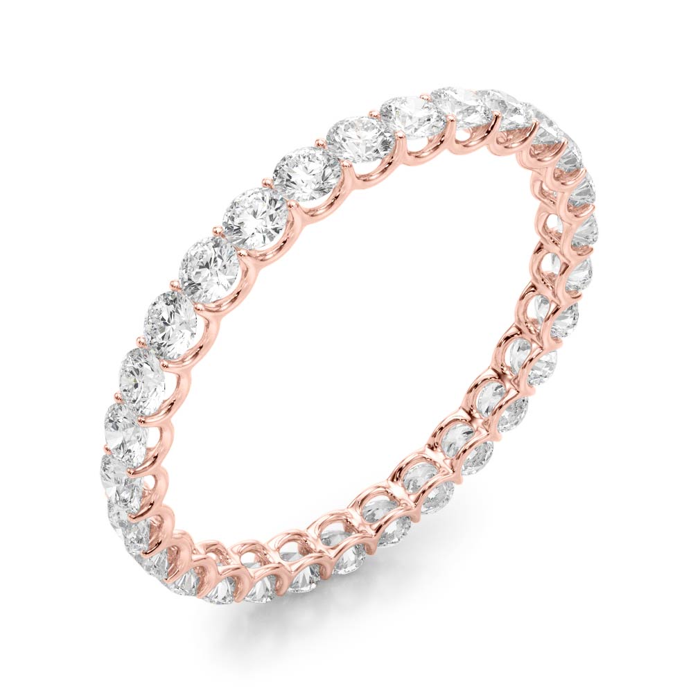 U-Prong Full Eternity Ring in Gold & Platinum