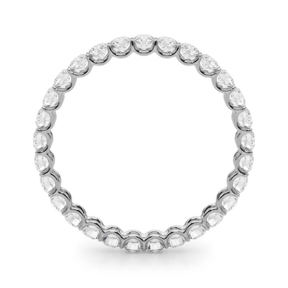 U-Prong Full Eternity Ring in Gold & Platinum