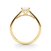 Noble Solitaire Oval Diamond Engagement Ring in 10K/14K gold and platinum with certified lab-grown or natural diamonds
