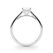 Noble Solitaire Oval Diamond Engagement Ring in 10K/14K gold and platinum with certified lab-grown or natural diamonds