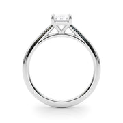 Classic Solitaire Cut Emerald Diamond Engagement Ring in 10K/14K gold and platinum with certified lab-grown or natural diamonds