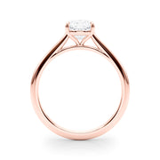 Timeless Solitaire Cushion Diamond Engagement Ring in 10K/14K gold and platinum with certified lab-grown or natural diamonds