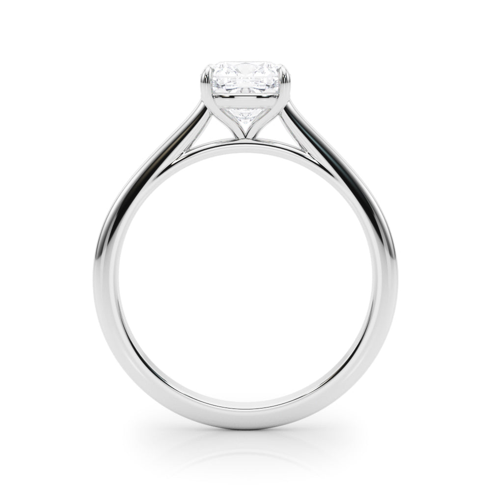 Timeless Solitaire Cushion Diamond Engagement Ring in 10K/14K gold and platinum with certified lab-grown or natural diamonds