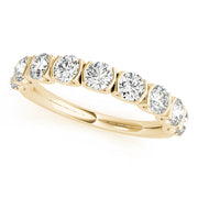 Bar Set U-Prong Half Eternity Ring in 10K/14K gold and platinum with certified lab-grown or natural diamonds