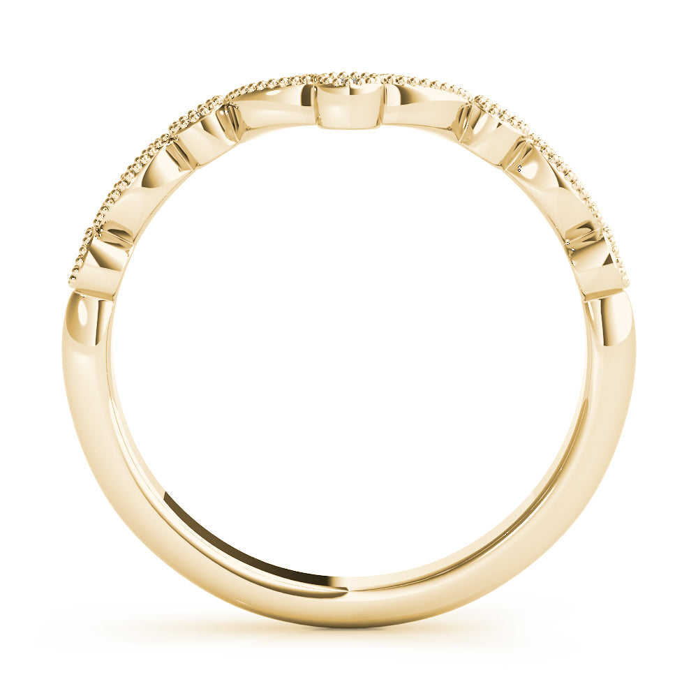 Diamond Chevron Half Eternity Ring in Gold & Platinum
