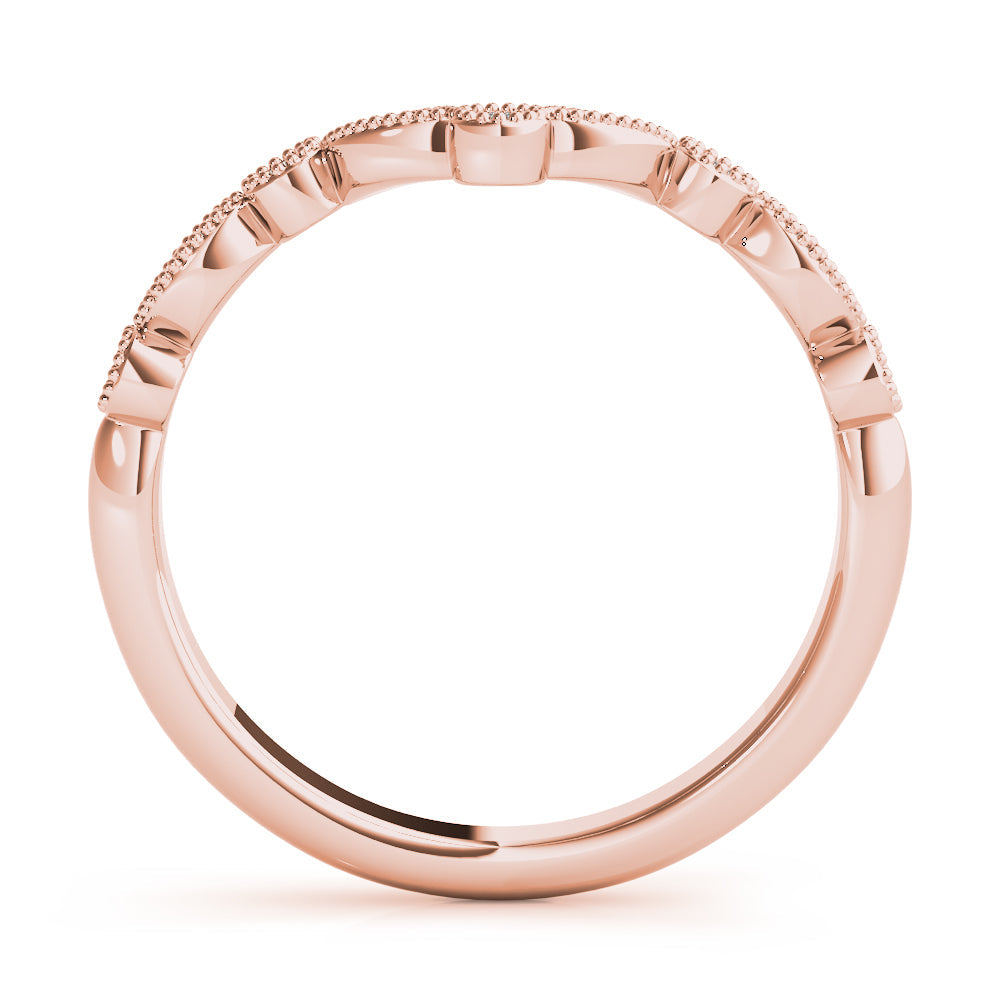 Diamond Chevron Half Eternity Ring in Gold & Platinum