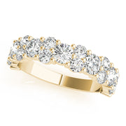 Shared Prong Half Eternity Ring in 10K/14K gold and platinum with certified lab-grown or natural diamonds
