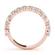 Shared Prong Half Eternity Ring in Gold & Platinum