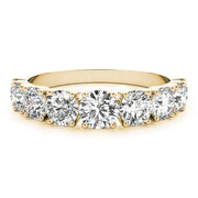 Single Prong Stackable Half Eternity Ring in Gold & Platinum