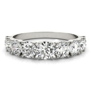 Single Prong Stackable Half Eternity Ring in Gold & Platinum