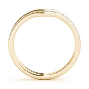 Double Chevron Half Eternity Ring in Gold & Platinum