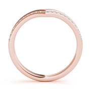 Double Chevron Half Eternity Ring in Gold & Platinum