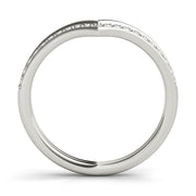 Double Chevron Half Eternity Ring in Gold & Platinum