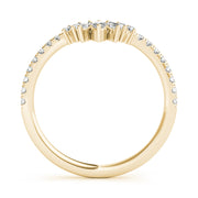 Round & Marquise Diamond Half Eternity Ring in Gold & Platinum
