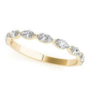 Shared Prong Marquise Half Eternity Ring in 10K/14K gold and platinum with certified lab-grown or natural diamonds