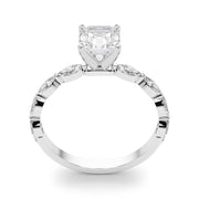 Majestic Sidestone Marquise Diamond Engagement Ring in 10K/14K gold and platinum with certified lab-grown or natural diamonds