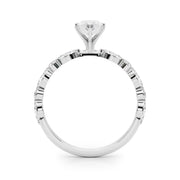 Majestic Sidestone Marquise Diamond Engagement Ring in 10K/14K gold and platinum with certified lab-grown or natural diamonds
