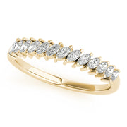Marquise Stackable Half Eternity Ring in 10K/14K gold and platinum with certified lab-grown or natural diamonds