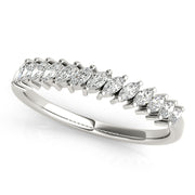 Marquise Stackable Half Eternity Ring in Gold & Platinum