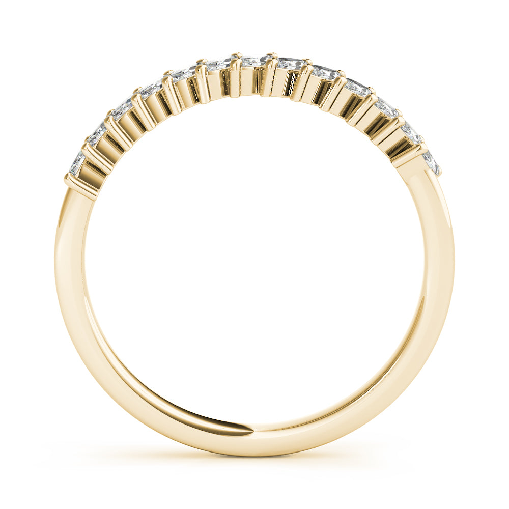 Marquise Stackable Half Eternity Ring in Gold & Platinum