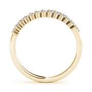 Marquise Stackable Half Eternity Ring in Gold & Platinum
