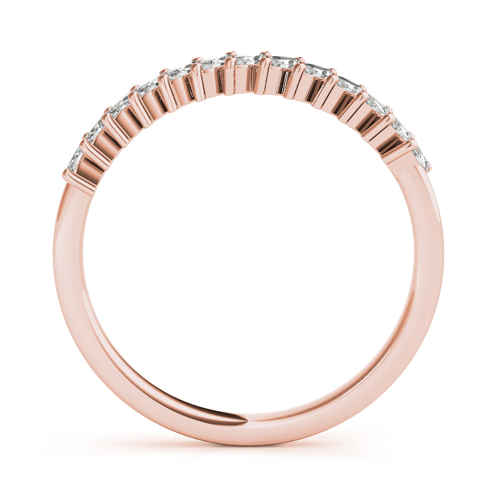 Marquise Stackable Half Eternity Ring in Gold & Platinum