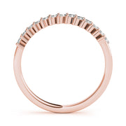 Marquise Stackable Half Eternity Ring in Gold & Platinum
