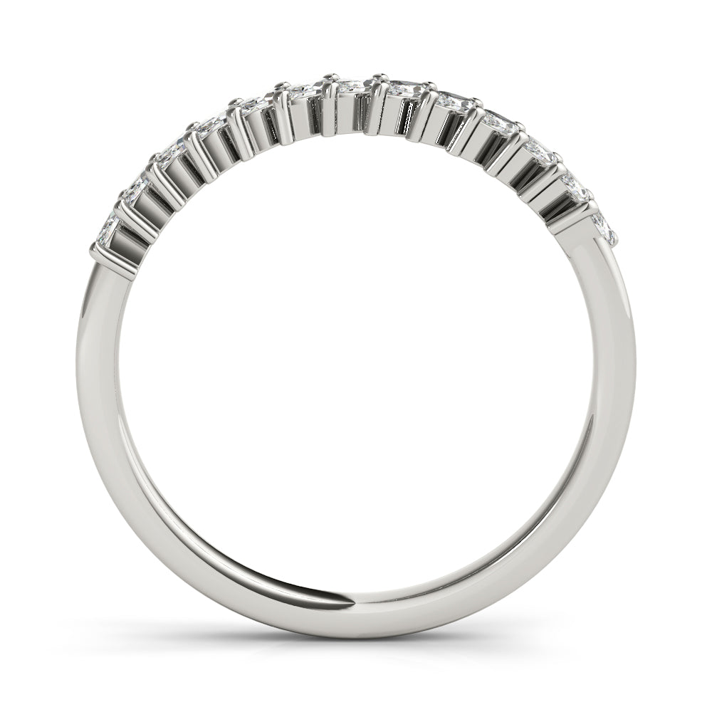 Marquise Stackable Half Eternity Ring in Gold & Platinum