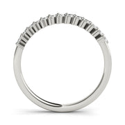 Marquise Stackable Half Eternity Ring in Gold & Platinum