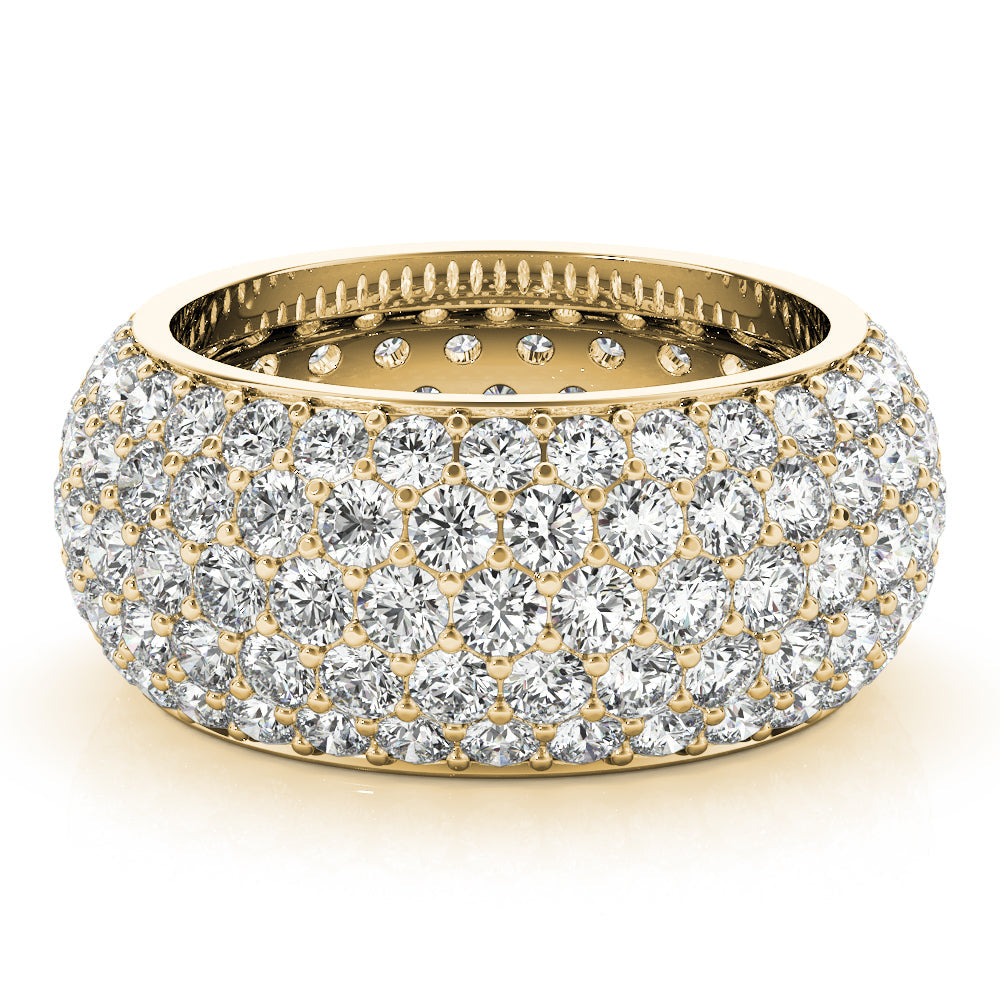 5 Row Full Eternity Ring in Gold & Platinum
