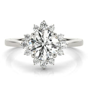 Cherished For Center Round Diamond Engagement Ring in 10K/14K gold and platinum with certified lab-grown or natural diamonds
