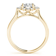 Cherished For Center Round Diamond Engagement Ring in 10K/14K gold and platinum with certified lab-grown or natural diamonds