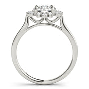 Cherished For Center Round Diamond Engagement Ring in 10K/14K gold and platinum with certified lab-grown or natural diamonds