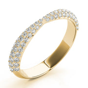 Multirow PavÃ£Â© Half Eternity Ring in Gold & Platinum