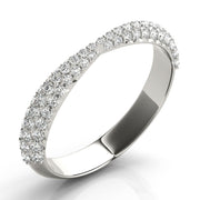 Multirow PavÃ£Â© Half Eternity Ring in Gold & Platinum