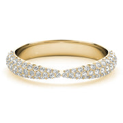 Multirow PavÃ£Â© Half Eternity Ring in Gold & Platinum