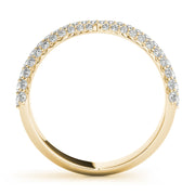 Multirow PavÃ£Â© Half Eternity Ring in Gold & Platinum