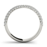 Multirow PavÃ£Â© Half Eternity Ring in Gold & Platinum