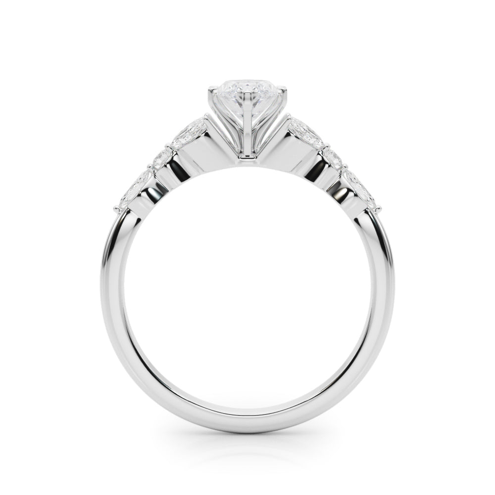Devoted Engagement Ring Marquise Diamond Engagement Ring in 10K/14K gold and platinum with certified lab-grown or natural diamonds