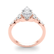 Devoted Engagement Ring Marquise Diamond Engagement Ring in 10K/14K gold and platinum with certified lab-grown or natural diamonds