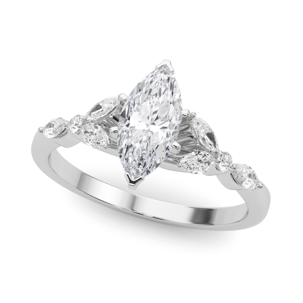 Devoted Engagement Ring Marquise Diamond Engagement Ring in 10K/14K gold and platinum with certified lab-grown or natural diamonds