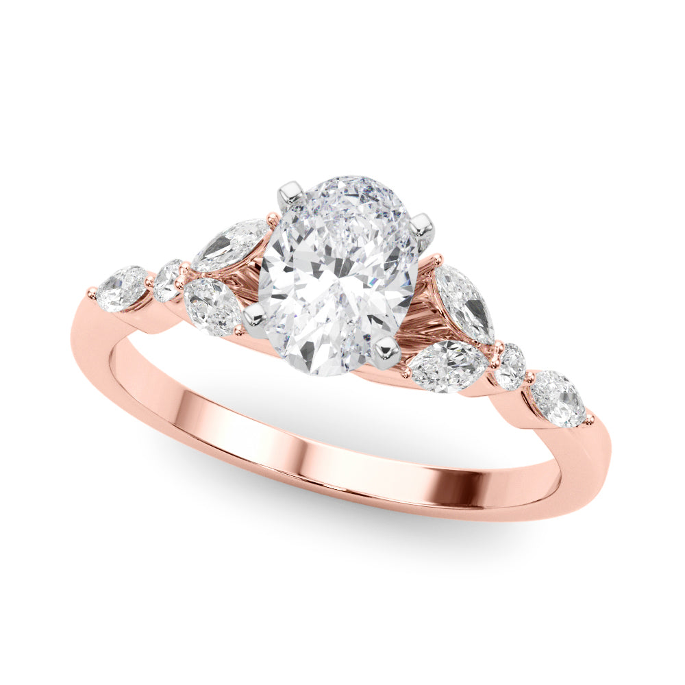 Devoted Engagement Ring Marquise Diamond Engagement Ring in 10K/14K gold and platinum with certified lab-grown or natural diamonds