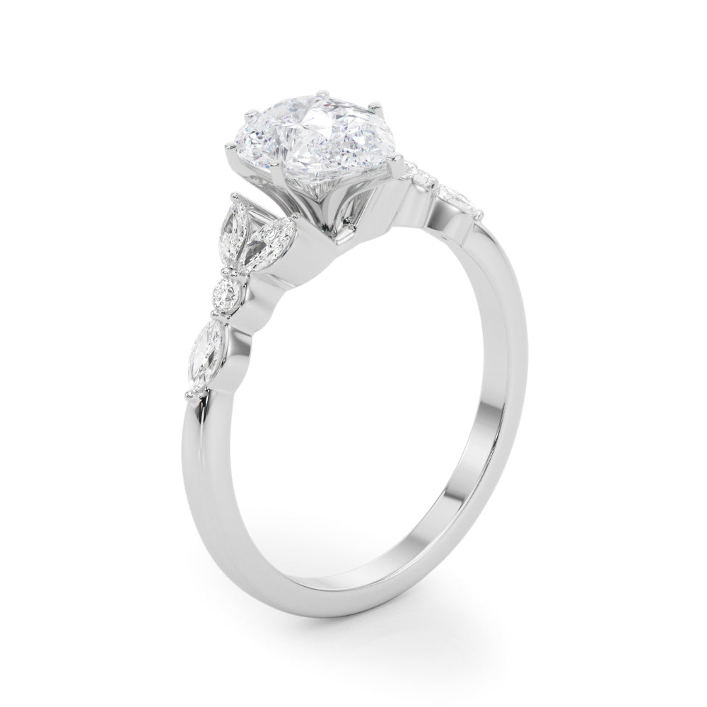Devoted Engagement Ring Marquise Diamond Engagement Ring in 10K/14K gold and platinum with certified lab-grown or natural diamonds