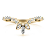 Marquise Chevron Half Eternity Ring in Gold & Platinum